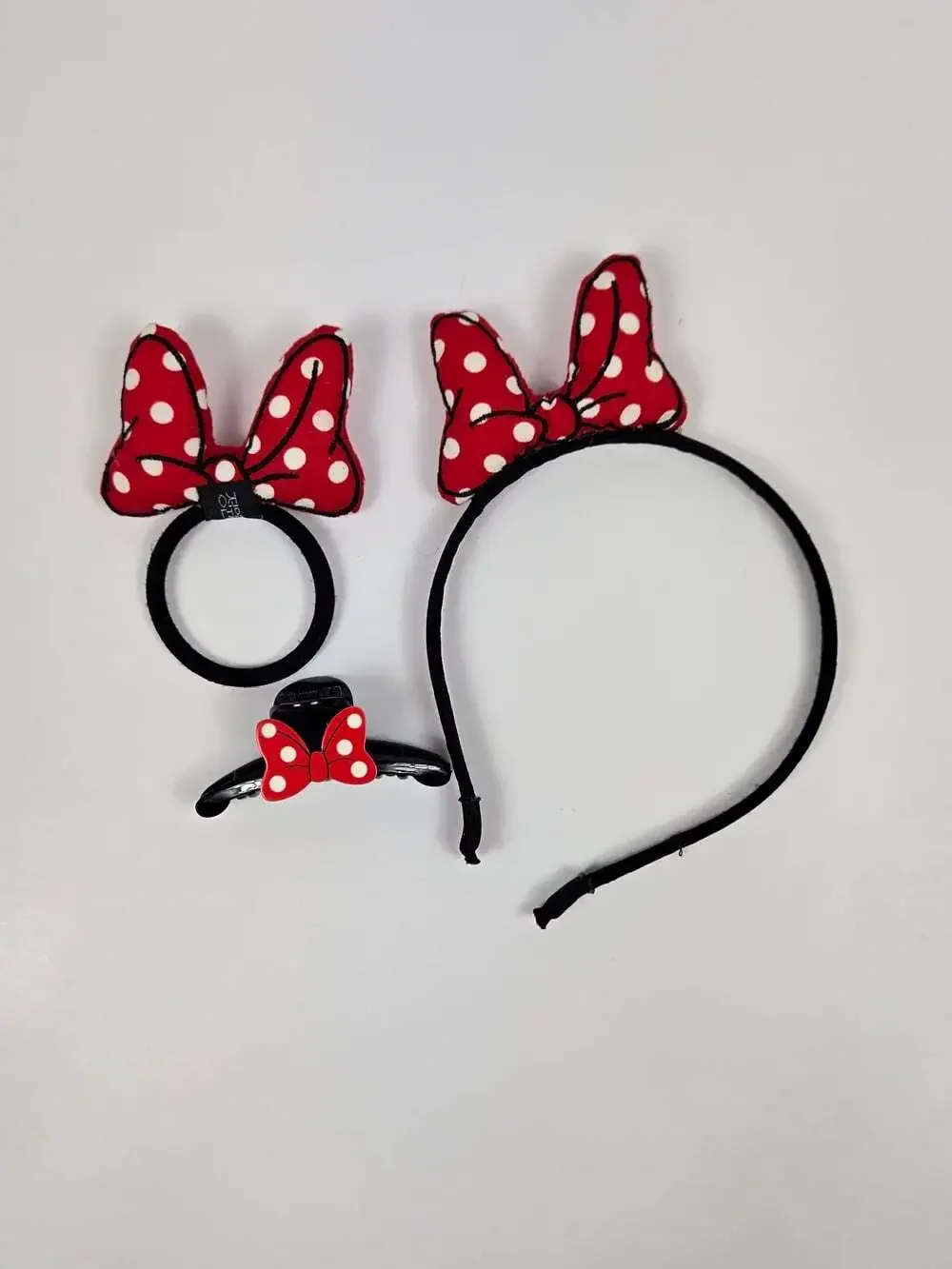 Minnie Mouse Red Polka Dot Bow Hair Accessories Headband Set of 3